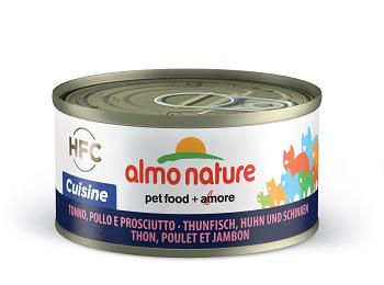 HFC NATURAL CATS 70 GR TONNO POLLO E PROSCIUTTO ALMO NATURE