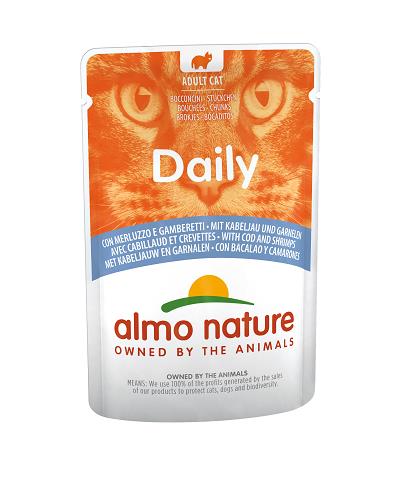 DAILY CAT MERLUZZO E GAMBERETTI 70 GR ALMO NATURE