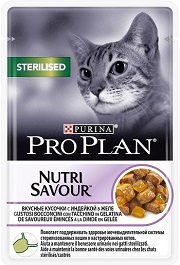 PRO PLAN NUTRISAVOUR JELLY 85G ADULT STERILISED TACCHINO PURINA