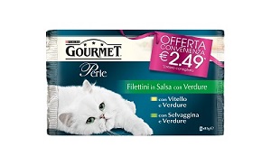 GOURMET PERLE 4X85G VITELLO E VERDURE,SELVAGGINA E VERDURE