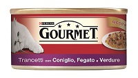 GOURMET RED G195 TRANCETTI CONIGLIO,FEGATO E VERDURE