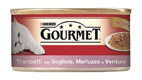 GOURMET RED G195 TRANCETTI SOGLIOA,MERLUZZO E VERDURE