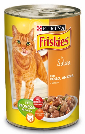 FRISKIES GATTO LATTINA 400G POLLO, ANATRA E VERDURA