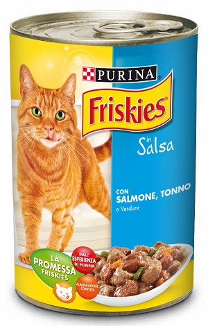 FRISKIES GATTO LATTINA 400G SALMONE,TONNO E VERDURE