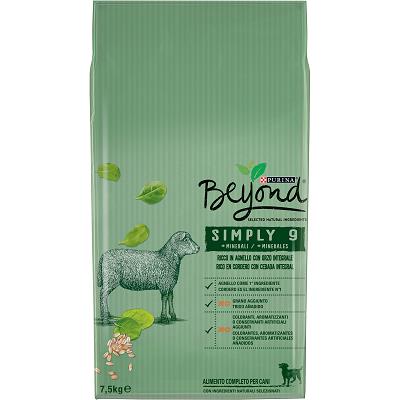 BEYOND SIMPLY 9 DOG KG 7,5 AGNELLO CON ORZO INTEGRALE
