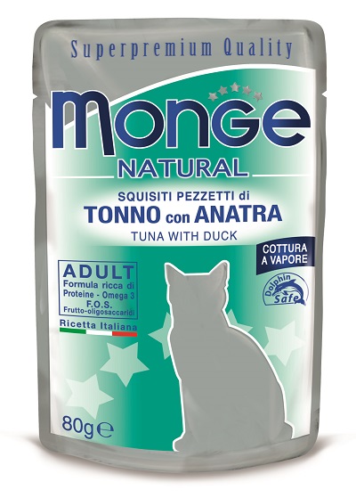 NATURAL BUSTE GATTO G80 TONNO/ANATRA MONGE