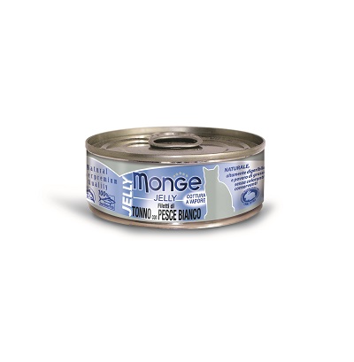 GATTO LATTINA JELLY G80 TONNO E PESCE BIANCO MONGE