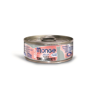 GATTO LATTINA G 80 JELLY TONNO E GAMBERETTI MONGE