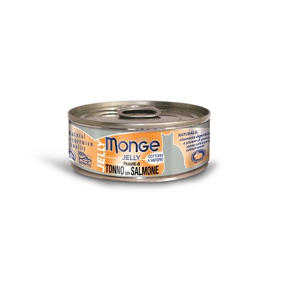 GATTO LATTINA G 80 JELLY TONNO E SALMONE MONGE