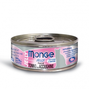 GATTO LATTINA G 80 JELLY TONNO E ACCIUGHINE MONGE