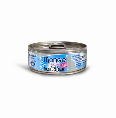GATTO LATTINA G 80 DELICATE POLLO CON CALAMARI MONGE