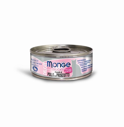 GATTO LATTINA G 80 DELICATE POLLO CON PROSCIUTTO MONGE