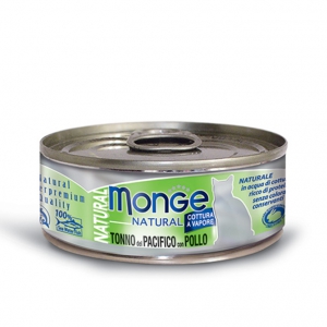 GATTO LATTINA G80 NATURAL TONNO CON POLLO MONGE