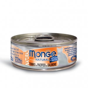 GATTO LATTINA G 80 NATURAL TONNO CON SALMONE MONGE
