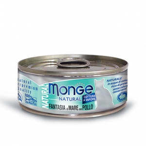 GATTO LATTINA G 80 NATURAL FANTASIA DI MARE CON POLLO MONGE