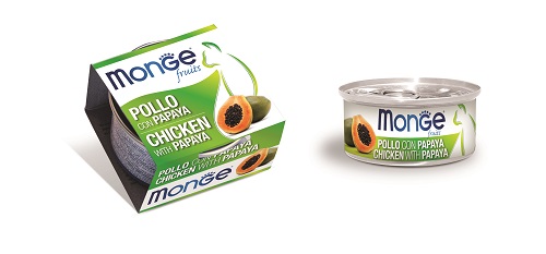 FRUITS CAT POLLO CON PAPAYA  G80 MONGE