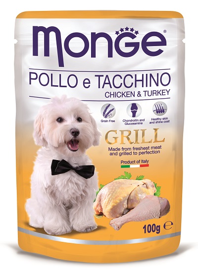 DOG GRILL 100G POLLO TACCHINO MONGE