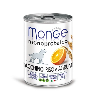 DOG FRUIT 400G TACCHINO,RISO E AGRUMI MONGE