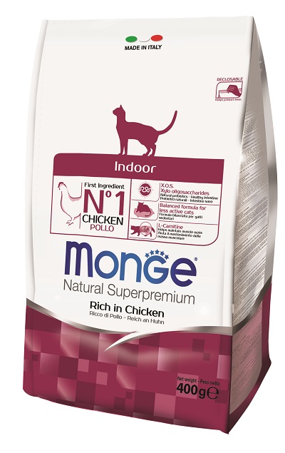 CAT ADULT INDOOR POLLO GR 400 MONGE