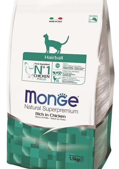 CAT ADULT HAIRBALL POLLO KG 1,5 MONGE