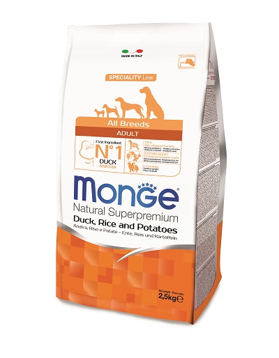 DOG ALL BREEDS KG 2,5 ANATRA,RISO E PATATE MONGE