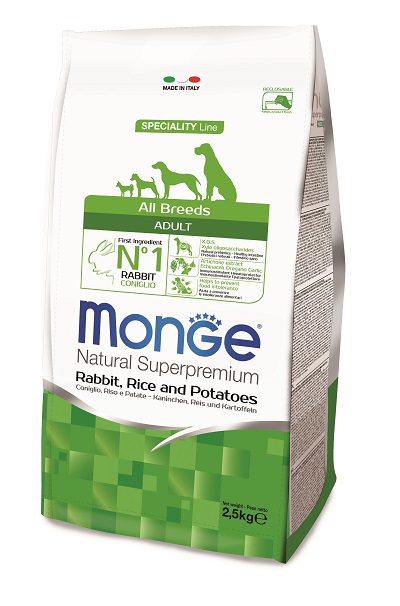 DOG ALL BREEDS KG 2,5 CONIGLIO,RISO E PATATE MONGE
