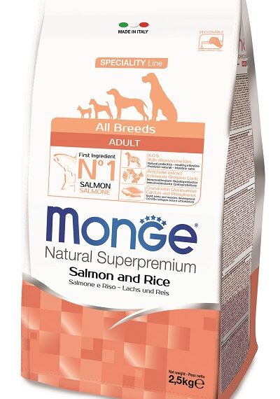 DOG ALL BREEDS KG 2,5 SALMONE E RISO MONGE