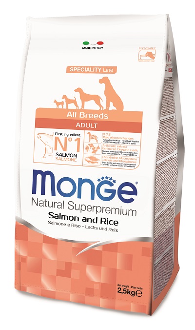 DOG ALL BREEDS KG 2,5 SALMONE E RISO MONGE