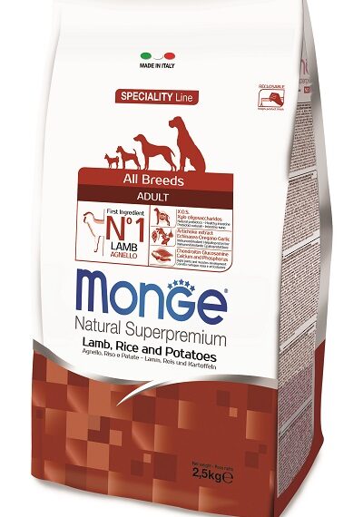 DOG ALL BREEDS KG 2,5 AGNELLO,RISO E PATATE MONGE