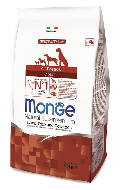 DOG ALL BREEDS KG 2,5 AGNELLO,RISO E PATATE MONGE