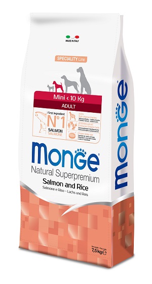 MINI ADULT SALMONE E RISO KG 7,5 MONGE