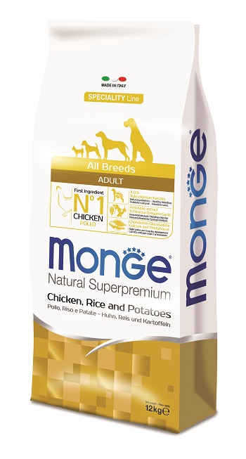 DOG ALL BREEDS KG 12 POLLO RISO E PATATE MONGE
