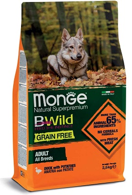 BWILD GF DOG ANATRA/PATATE KG 2,5 MONGE