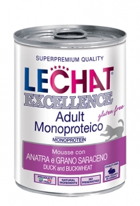 EXECELLENCE CAT PATE' g 400 ADULT ANATRA GRANO SARACENO LECHAT