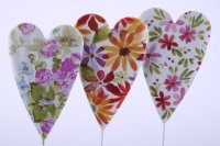 CUORE METALLO CON FIORI 4,5X6,5