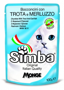GATTO BUSTA G 100 TROTA E MERLUZZO SIMBA