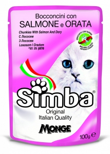 GATTO BUSTA G 100 SALMONE E ORATA SIMBA