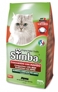 GATTO CROCCANTINO KG 2 MANZO SIMBA