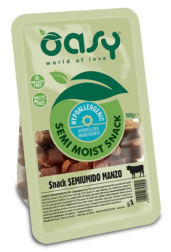 SNACK DOG.SEMIUMIDO MANZO GR.100 OASY