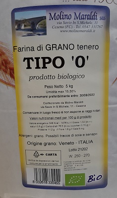 FARINA GRANO T. TIPO 0 BIO KG.5