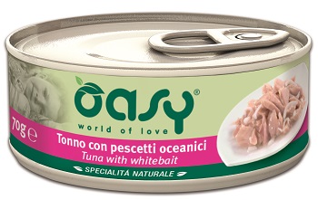 WET CAT SPEC. NATURALI TONNO CON PESCETTI OCEANICI LATTINA 70 OASY