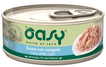 WET CAT TONNO CON VONGOLE LATTINA 70  OASY