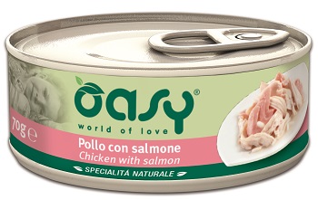 WET CAT LATTINA 150 G POLLO CON SALMONE OASY