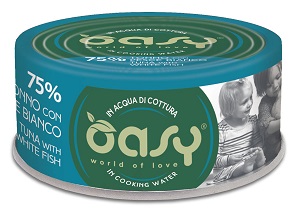 WET CAT MORE LOVE TONNO CON PESCE BIANCO LATTINA 70  OASY