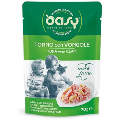 WET CAT MORE LOVE BUSTA 70 G TONNO CON VONGOLE OASY