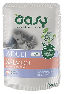 WET CAT BOCCONCINI BUSTA 85 G ADULT SALMONE OASY