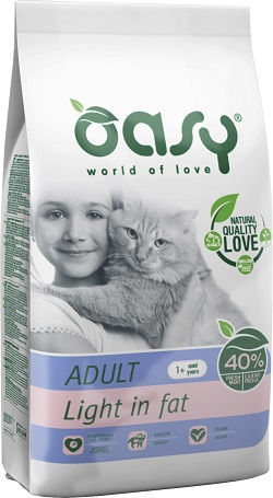 DRY CAT ADULT LIGHT IN FAT 1,5 KG OASY