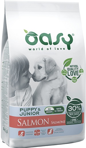 DRY DOG OAP PUPPY MEDIUM/LARGE SALMONE KG 2,5 OASY