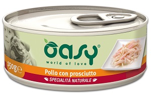 WET DOG POLLO CON PROSCIUTTO LATTINA GR 150 G OASY