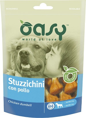 SNACK DOG STUZZICHINI CON POLLO BUSTA 100 G OASY